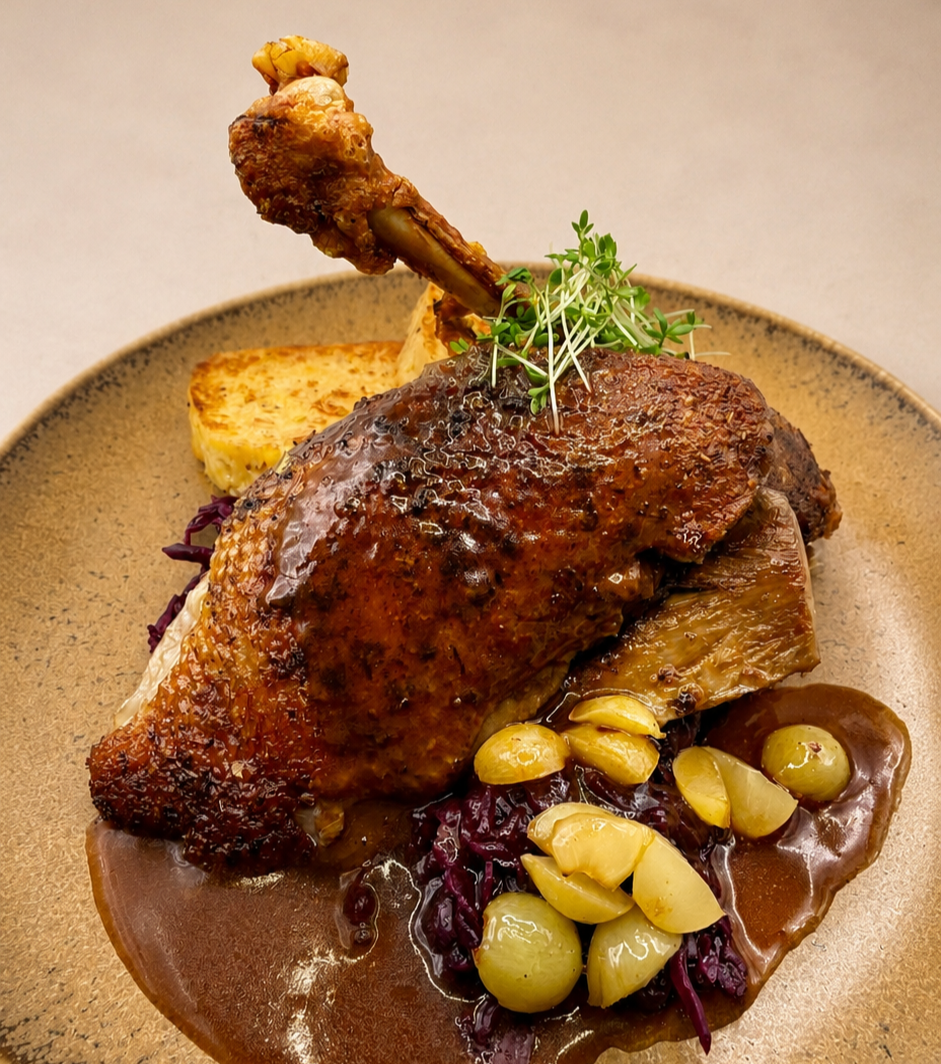 Bild: Gericht von der Gans im Braurestaurant IMLAUER