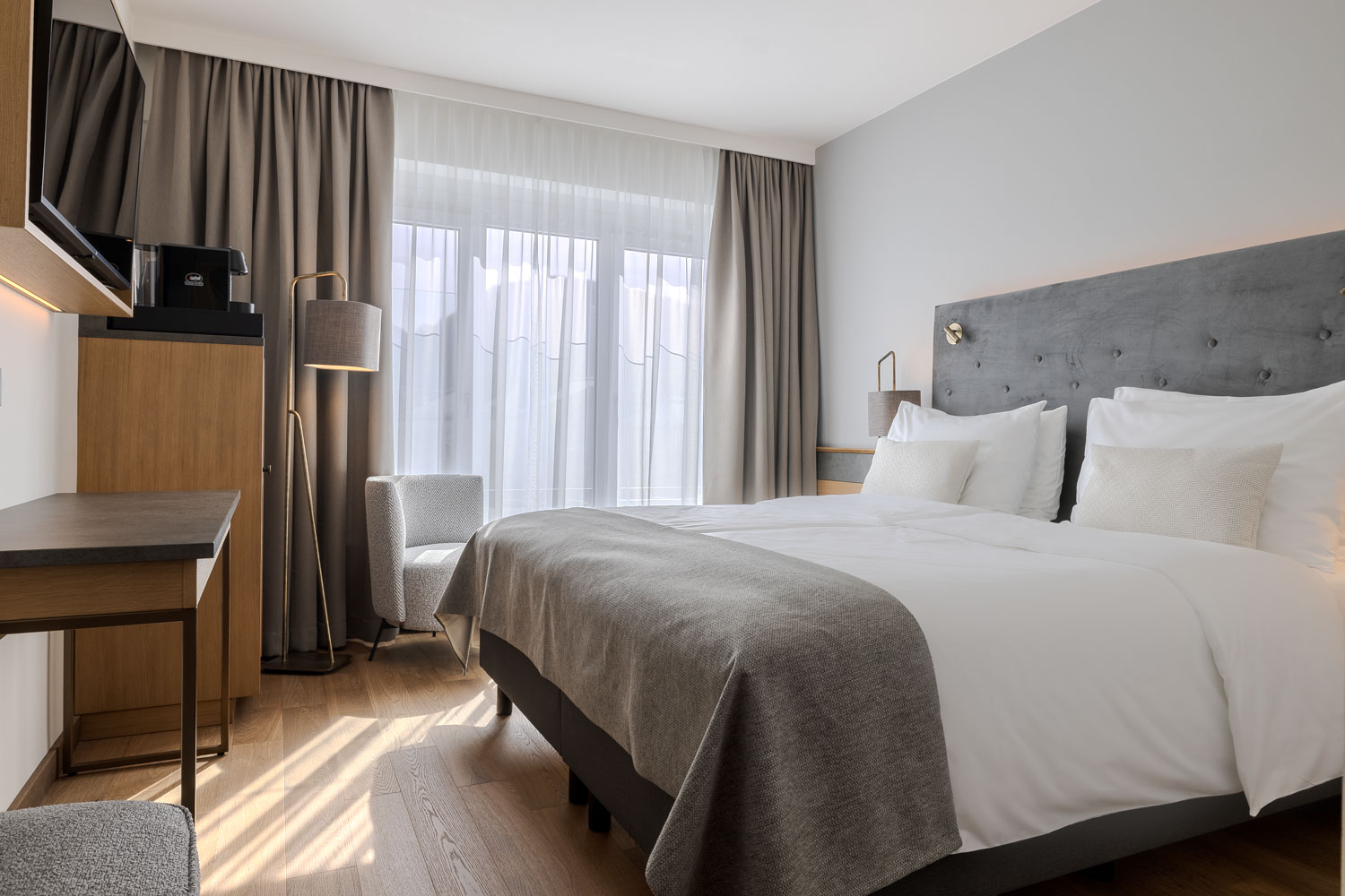 Doppelzimmer im Hotel IMLAUER & Bräu Salzburg.