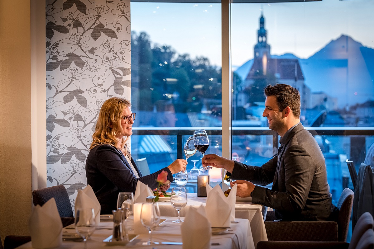Candle-Light-Dinner IMLAUER Sky Restaurant Salzburg