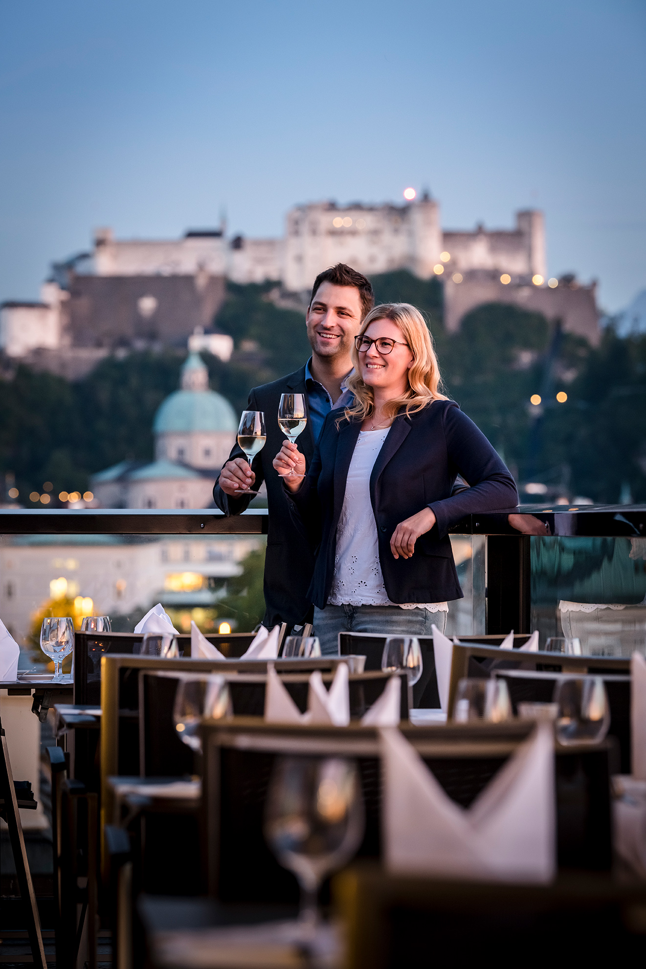 Candle-Light-Dinner IMLAUER Sky Restaurant Salzburg