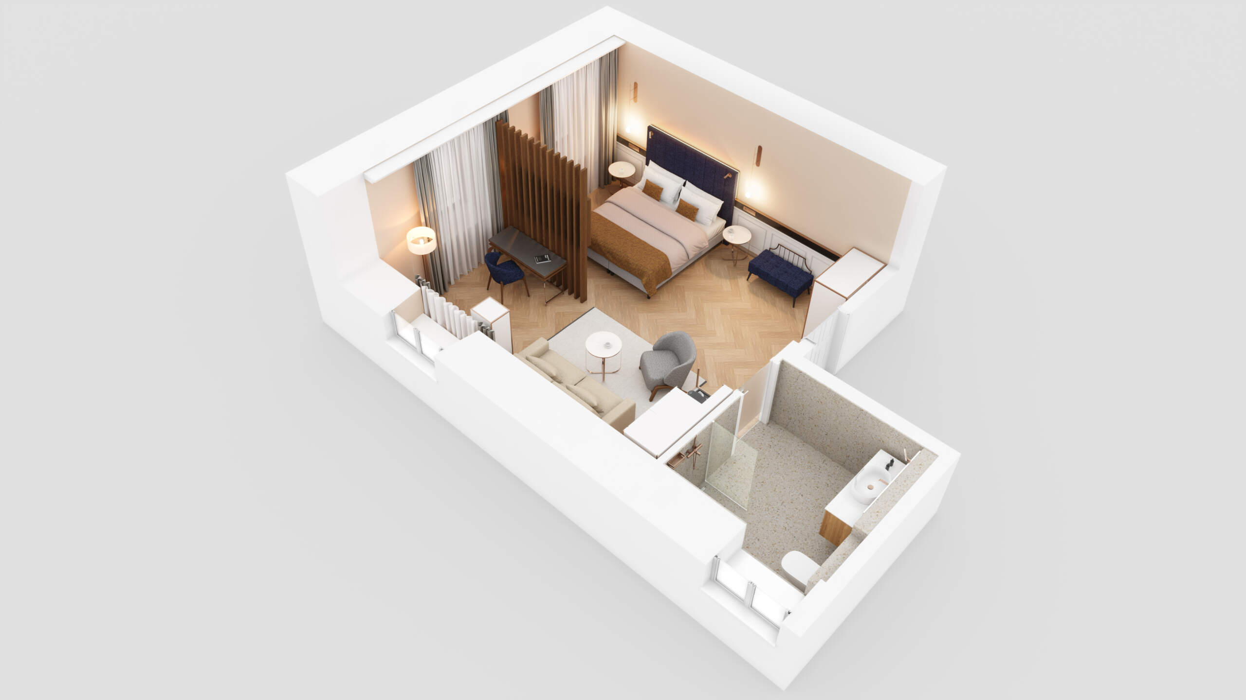 Visualisierung Palais Suite Palais Suite Visualisierung im Hotel am Mirabellplatz