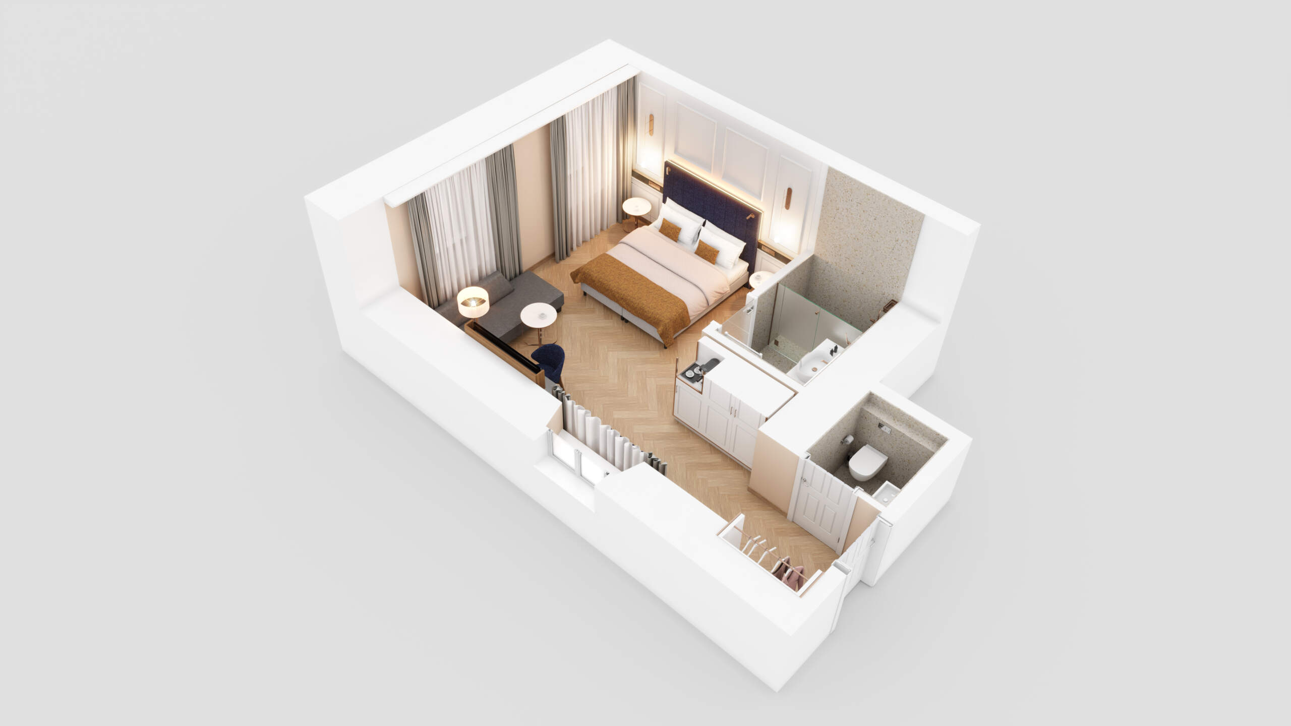 Visualisierung Deluxe Suite Visualisierung Deluxe Suite im Hotel am Mirabellplatz