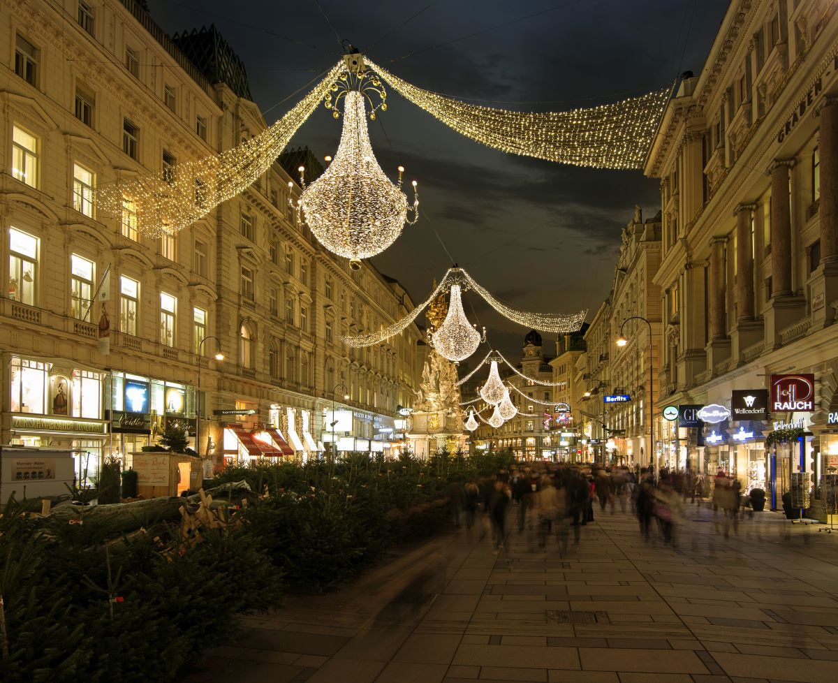 Christmas lights, Am Graben ViennaTourism Christian Stemper web Picture: Christmas lights on the Wiener Graben