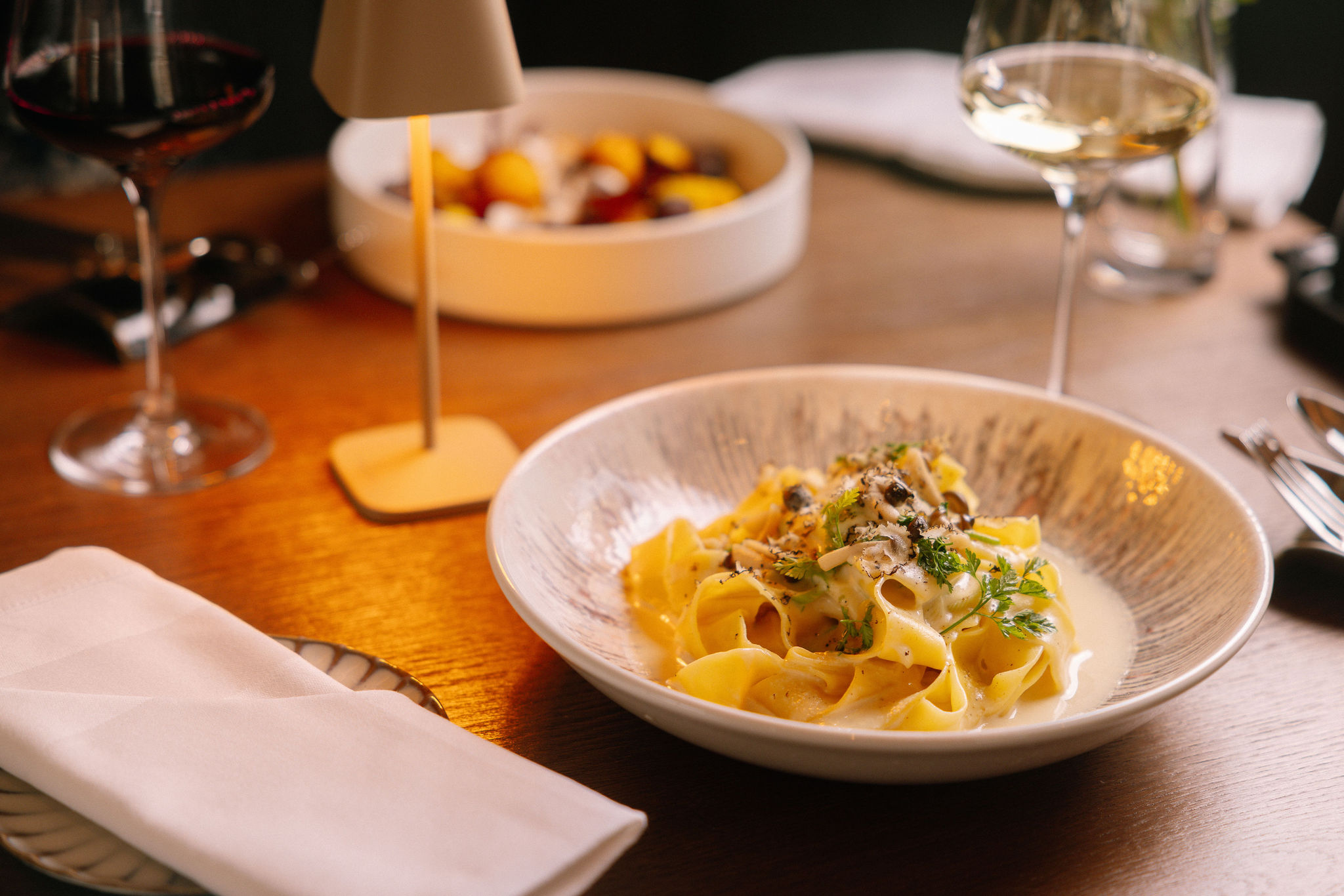 Bild: getrüffelte Pasta in der IMLAUER Brasserie Mirabell