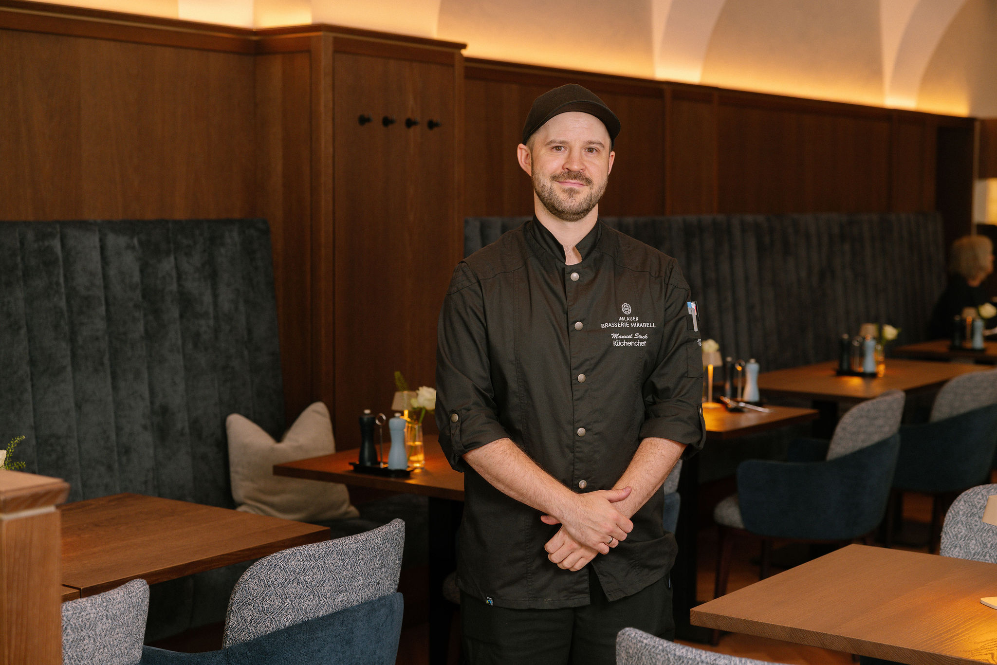 Bild: Küchenchef Manuel Stock in der IMLAUER Brasserie Mirabell